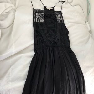 Black dress with knitted detail on the front